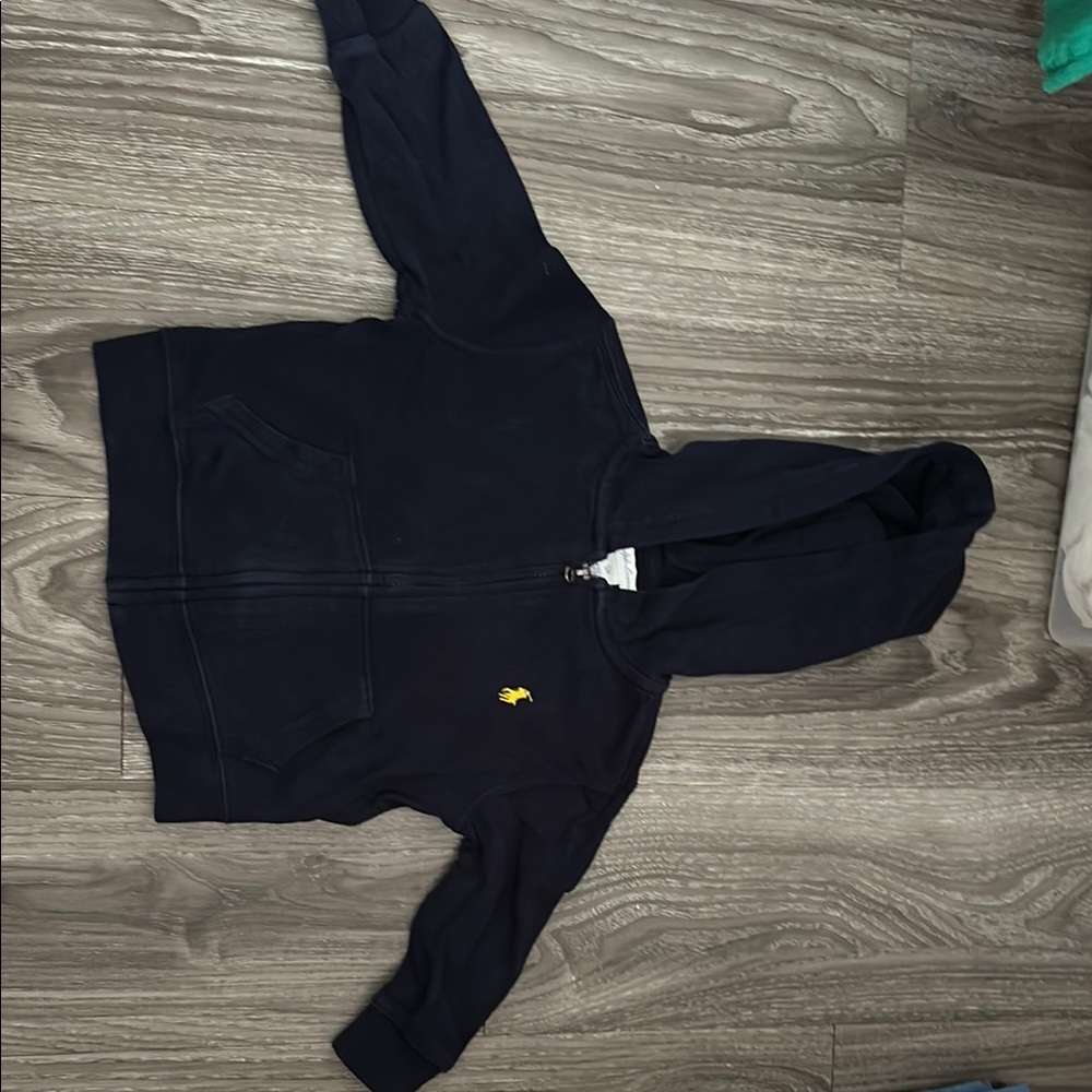 Ralph Lauren Blue Hooded Sweatshirt Classic Cotton Blend